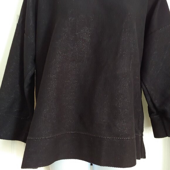 Fresh Produce Black Cotton Sweatshirt 3/4 length M/L - Picture 9 of 12